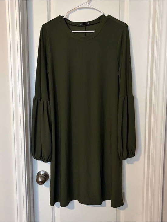 As U Wish Dresses & Skirts - As U Wish- Olive Green Long Sleeve Shift Dress - Brand: